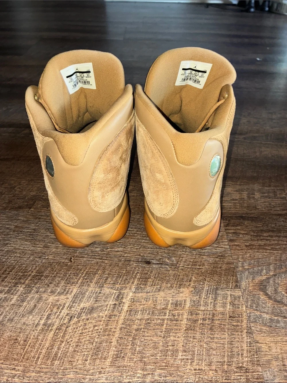 Wheat 13s Jordan Men’s Tan Suede High-Top Sneakers
